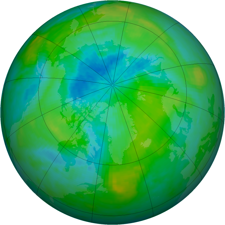 Arctic ozone map for 12 September 1982